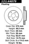C-Tek Standard Brake Rotor for 1992-2006 Lexus/Toyota (ES300, Avalon, Camry, Sienna) 121.44079