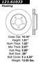 C-Tek Standard Brake Rotor for 1991-1993 Ford/Lincoln/Mercury (Taurus, Continental, Sable) 121.61033