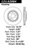 C-Tek Standard Brake Rotor for 2004-2008 Cadillac/Pontiac (STS, Bonneville, CTS) 121.62084
