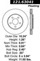 C-Tek Standard Brake Rotor for 1995-2000 Chrysler/Dodge/Plymouth (Cirrus, Sebring, Stratus, Breeze) 121.63041