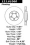 C-Tek Standard Brake Rotor for 2000-2006 Jaguar/Ford/Lincoln (S-Type, Thunderbird, LS) 121.61060