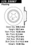 Premium High Carbon Alloy Brake Rotor for 2003-2006 Mercedes-Benz (SL500) 125.35087