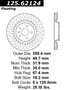 Premium High Carbon Alloy Brake Rotor for 2009-2017 Pontiac/Chevrolet/Buick (G8, Camaro, Regal, SS) 125.62124