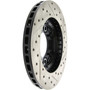 Sport Drilled & Slotted Brake Rotor; Front Right for 1993-2004 Mitsubishi (Montero, Montero Sport) 127.46040R
