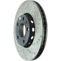 Sport Cross Drilled Brake Rotor; Front Left for 1992-2008 Audi/Volkswagen (100, 100 Quattro, A6, A6 Quattro) 128.33039L