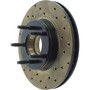 Sport Cross Drilled Brake Rotor; Front Left for 1995-2001 Ford/Mazda (Ranger, B2300, B3000, B4000) 128.65050L