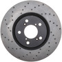 Sport Cross Drilled Brake Rotor; Front Right for 2007-2020 Acura/Honda (MDX, Pilot, ZDX, RLX) 128.40071R