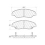 Premium Semi-Metallic Brake Pads with Shims and Hardware for 1998-2002 Kia (Sportage) 300.07740