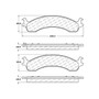 Premium Semi-Metallic Brake Pads with Shims and Hardware for 2000-2002 Dodge (Ram 2500, Ram 3500, Ram 4000, Ramcharger) 300.08210
