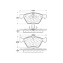 Premium Semi-Metallic Brake Pads with Shims and Hardware for 1996-2010 Mercedes-Benz/Chrysler (CLK320, CLK430, E300, E320) 300.07400