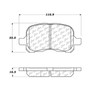 Premium Semi-Metallic Brake Pads with Shims and Hardware for 1998-2002 Chevrolet/Toyota (Prizm, Corolla) 300.07410