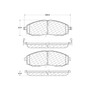 Premium Semi-Metallic Brake Pads with Shims and Hardware for 2000-2004 Nissan (Frontier, Xterra) 300.08300