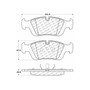 Premium Ceramic Brake Pads with Shims and Hardware for 1992-2008 BMW (318i, 318is, 318ti, 323Ci) 301.05580