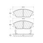 Premium Ceramic Brake Pads with Shims and Hardware for 1987-2006 Hyundai/Mitsubishi/Dodge (Scoupe, Excel, Accent, Precis) 301.04400