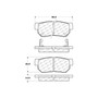 Premium Ceramic Brake Pads with Shims and Hardware for 1999-2010 Hyundai/Kia (Santa Fe, Sonata, XG300, XG350) 301.08130
