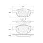 Premium Ceramic Brake Pads with Shims and Hardware for 2002-2013 Ford (Focus, Transit Connect) 301.09700