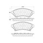 Premium Ceramic Brake Pads with Shims and Hardware for 2004-2017 Pontiac/Buick/Chevrolet (Grand Prix, Terraza, LaCrosse, Uplander) 301.10750