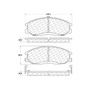 Fleet Performance Brake Pads with Hardware for 2001-2009 Hyundai/Kia (Santa Fe, XG300, XG350, Sedona) 306.08640