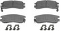 ThermoQuiet Rear Disc Brake Pad Set Semi-Metallic MX714 - top view
