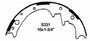 Drum Brake Shoe Z331 - diagram