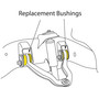 Front Upper Suspension Control Arm Bushing K6670 - diagram