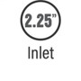 Universal Muffler - 2.25 in Offset Inlet/Center Outlet, 24 in Long
