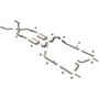 Exhaust System for 55-57 Chevy Fullsize Car - Street, 2.5" Dia Polished Tips