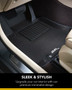 3D MAXpider Kagu Black Floormats for Ford Focus - 2nd Row