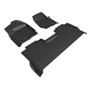 3D MAXpider Kagu Floormats for Ford F-150 Super Crew Bench R1 R2 - Black
