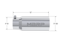 MBRP Universal Tip 5in OD Dual Wall Straight 4in Inlet