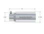 MBRP Universal Tip 5in OD Dual Wall Straight 4in Inlet