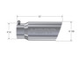 MBRP Universal Tip 5in OD Angled Single Wall 4in Inlet