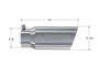 MBRP Universal Tip 5in OD Angled Single Wall 4in Inlet