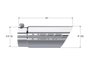 MBRP Universal Tip 3in OD Dual Wall Angled 4in Inlet