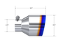MBRP Universal Burnt SS Tip 2.5in ID / 4.5in OD Out / 6.5in Length Angle Cut Single Wall