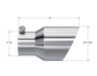 MBRP Universal Tip 4.5in O.D. Dual Wall Angled 3in inlet 8in length T304