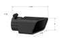 MBRP Universal Tip 4.75inx3in Rectangle Angled 3in Inlet Black Driver