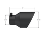 MBRP Universal 3in Hex Tip 5in Inlet 8in Length Dual Wall Exhaust Tip - Black Coated