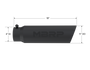 MBRP Universal Tip 5in OD Angled Rolled End 4in Inlet 18in Black