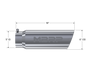 MBRP Universal Tip 6in OD Angled Rolled End 5in Inlet 18in T304