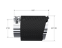 MBRP Universal CF Dual Wall Tip 4.5in OD 3in Inlet 6.13in