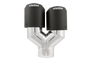 MBRP 3in ID / Dual 4in OD Out Staggered L 9.37in / R 9.87in Dual Wall Carbon Fiber Univ Exhaust Tip