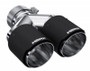 MBRP 3in ID / Dual 4in OD Out Staggered L 9.37in / R 9.87in Dual Wall Carbon Fiber Univ Exhaust Tip