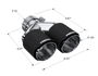 MBRP 3in ID / Dual 4in OD Out Staggered L 9.37in / R 9.87in Dual Wall Carbon Fiber Univ Exhaust Tip