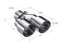 MBRP Universal T304 SS Dual Tip 3.5in OD/2.5in Inlet