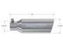 MBRP Angled Cut Rolled End Clampless Tip for Universal Fit 4in OD / 2.5in Inlet - T304
