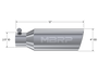 MBRP Angled Cut Rolled End Clampless Tip for Universal Fit 4in OD / 2.5in Inlet - T304