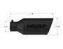 MBRP Universal Tip 7in OD Rolled End 4in Inlet 18in Black