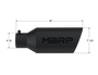 MBRP Universal Tip 7in OD Rolled End 4in Inlet 18in Black