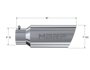 MBRP Universal Tip 7in OD Rolled End 5in Inlet 18in T304
